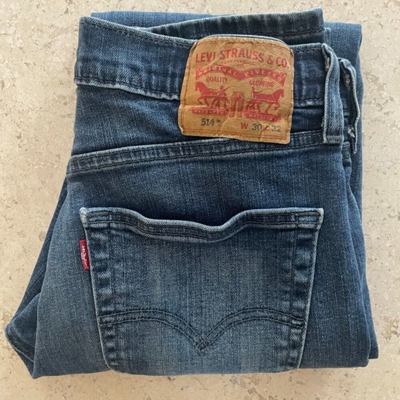 Levi's Men's 514 Straight Fit Dark Wash Jeans, Size W30 L32 - Picture 3 of 7